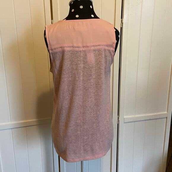 Banana Republic Womens Tank Top Size XS Pink Peach‎ Linen Slub Knit NEW - Picture 2 of 4
